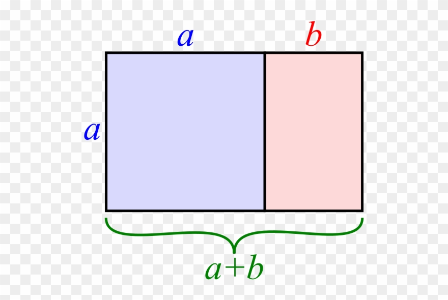 Golden Mean Rectangle - Golden Ratio Math Clipart