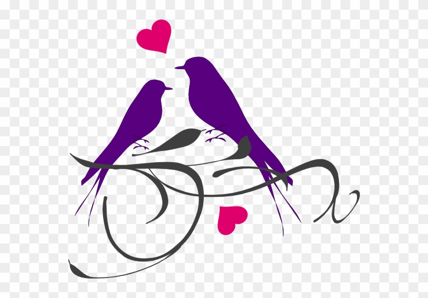 Love Birds Clip Art - Transparent Wedding Dove Png