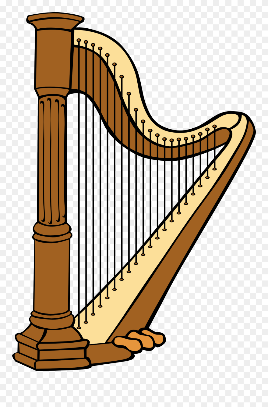 Similar Clip Art - Cartoon Harp - Png Download