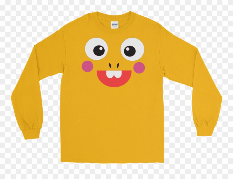 Long Sleeved Vipkid Dino Face Shirt Vip Kid, Kid Spaces, - Yellow Long Sleeve Blank Clipart