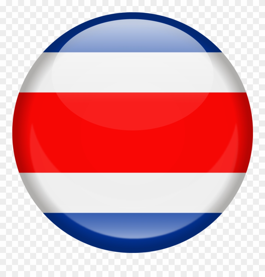 Costarica - - Bandera De Costa Rica Redonda Clipart