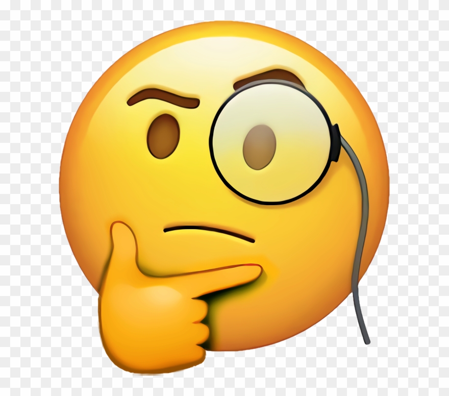 Rich Thinking Emoji - Thinking Face Emoji Png Clipart