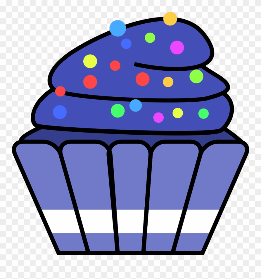 Navy Cupcake Clipart Cake Dessert Food Sprinkles Clipart - Sweet Foods Clipart - Png Download