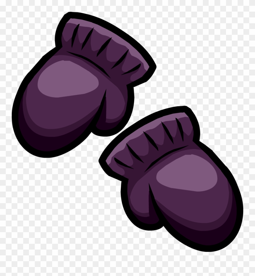 Purple Clipart Mitten - Purple Mittens - Png Download