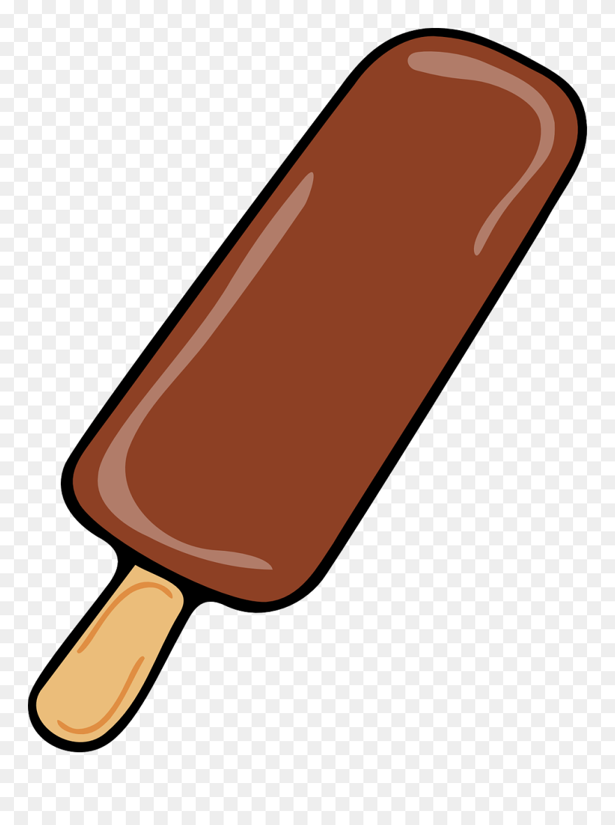 K - Helado De Chocolate Paleta Clipart