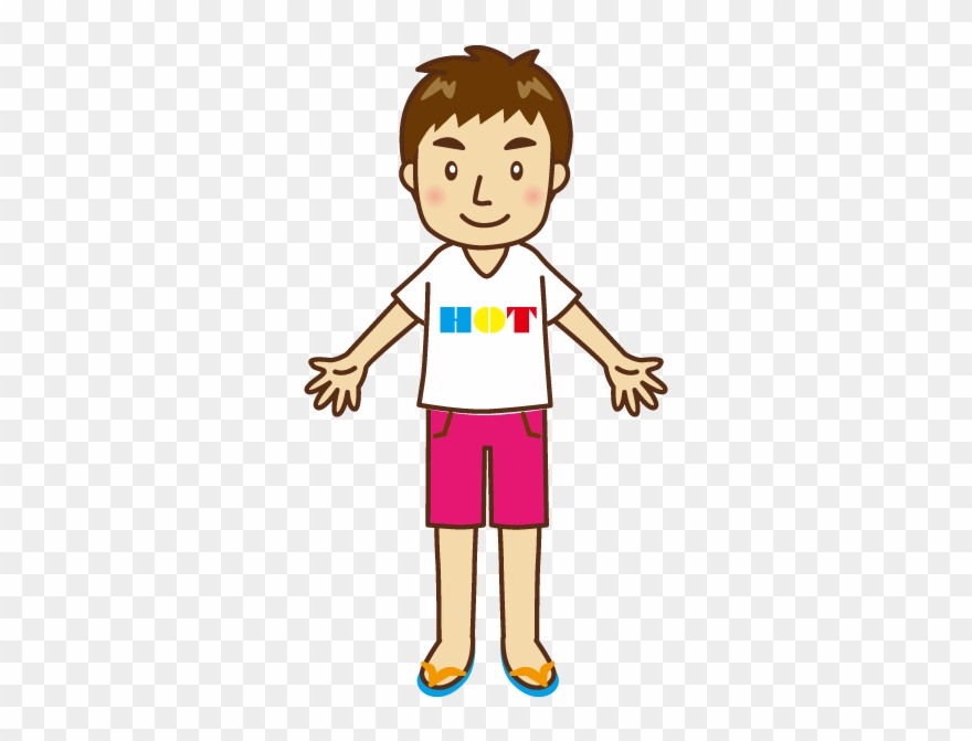 Short Sleeves And Short Trousers - Cartoon Clipart