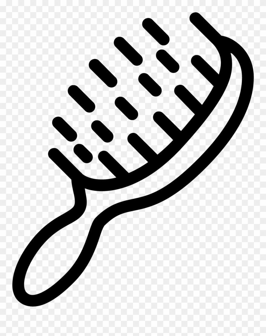 Hair Brush Icon - Comb Hair Icon Clipart