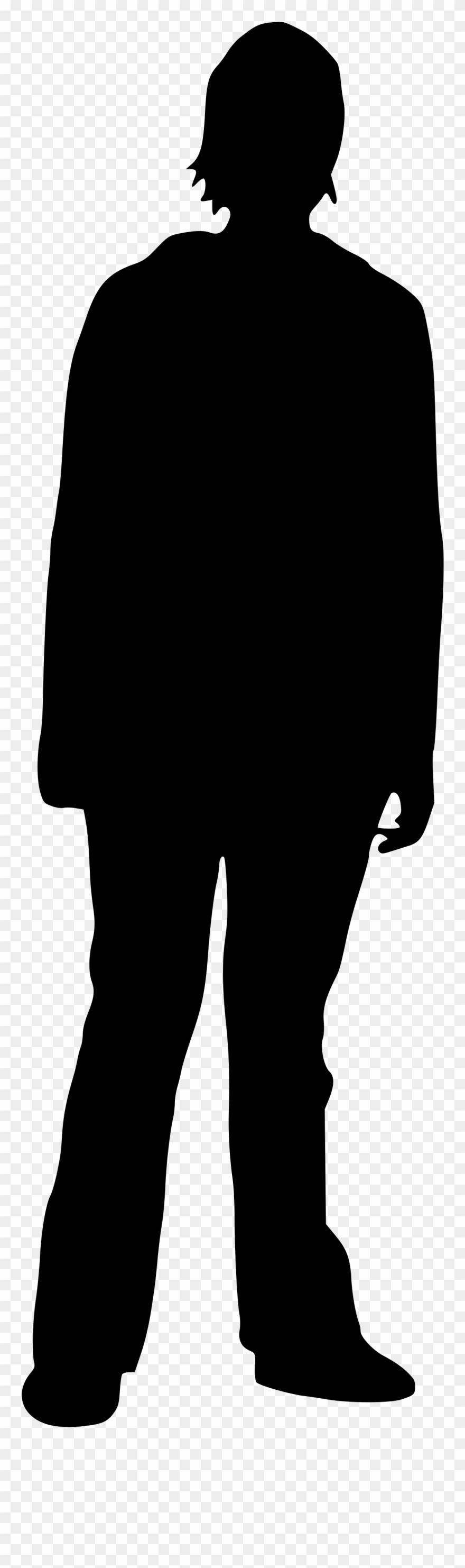Open - Silhouette Short Hair Woman Clipart