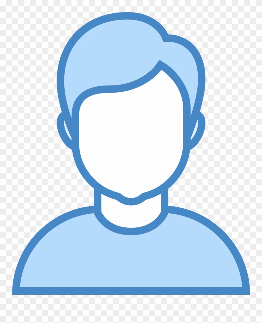 It Is The Drawing Of An Enclosed Outline Of The Front - Businessman Png Icon Blue Clipart