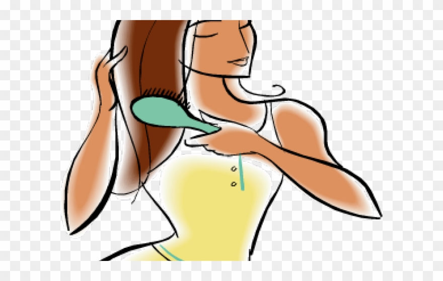 Long Hair Clipart Brush Hair - Brush Your Hair - Png Download