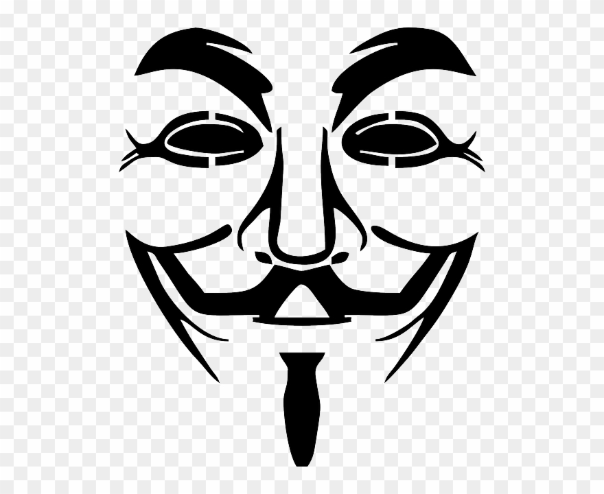 Lambdas Are Anonymous - Guy Fawkes Mask Clipart