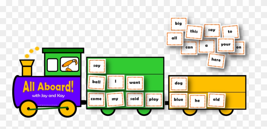Load Up The Carriages With Sight Words You Can Read - Sight Word Train Clipart