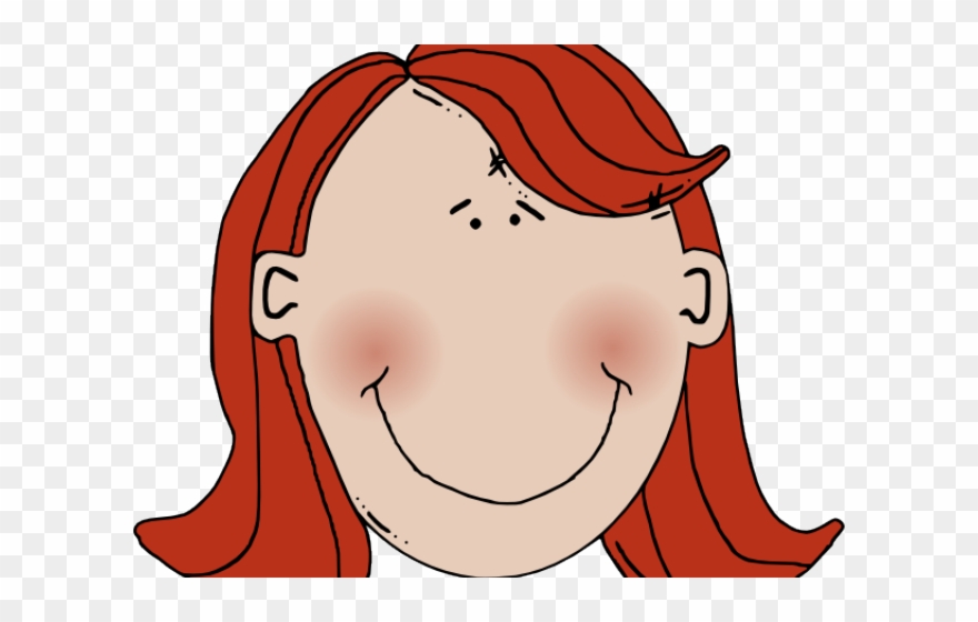 Ginger Clipart Red Hair Boy - Girl With Red Hair Cartoon - Png Download