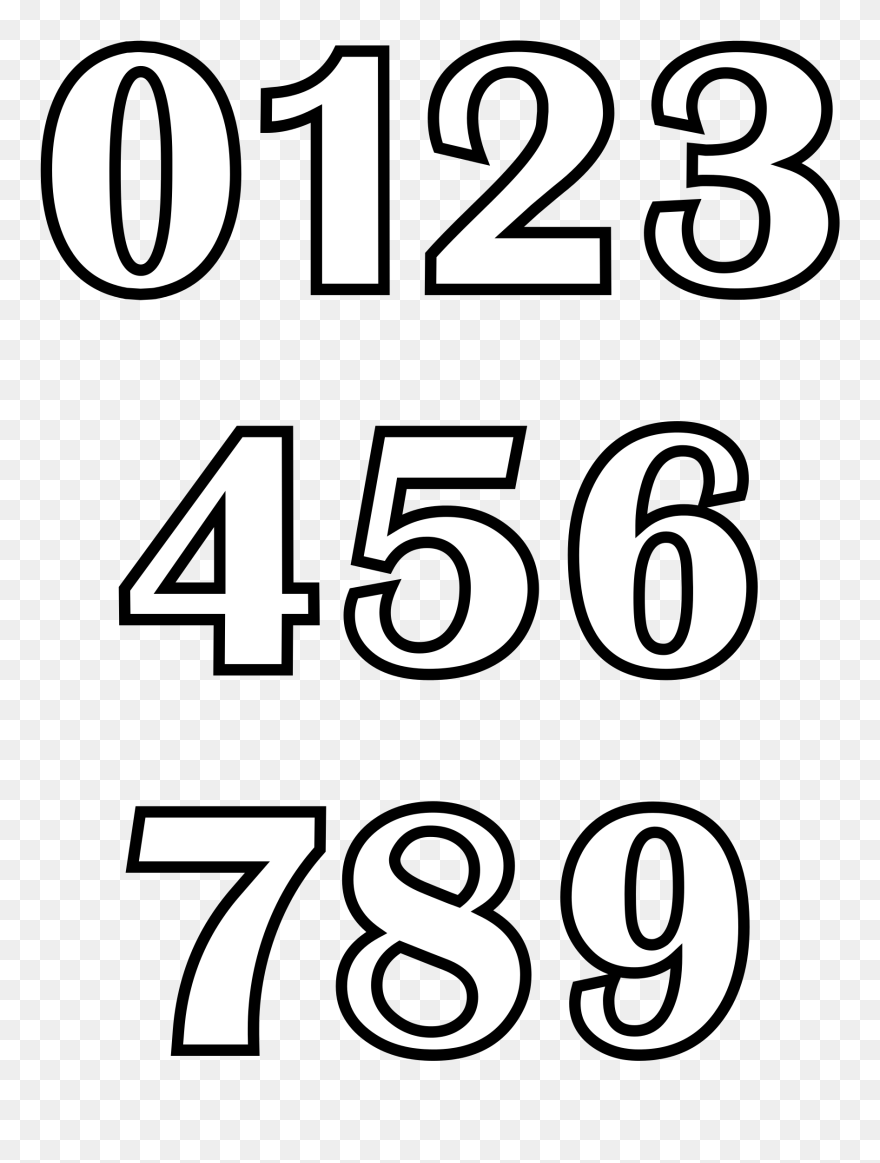 Transparent Number Line Clipart - Numbers Drawing For Kids - Png Download