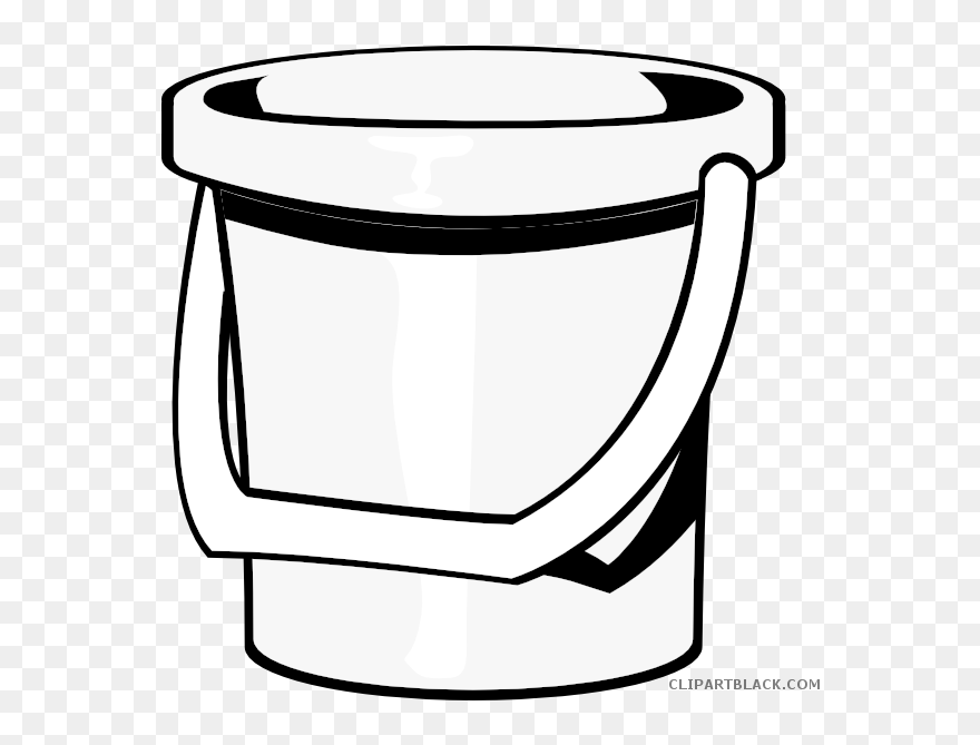 Bucket Of Fish Clipart Clipart Free Library Bucket - Bucket Clipart Black And White - Png Download