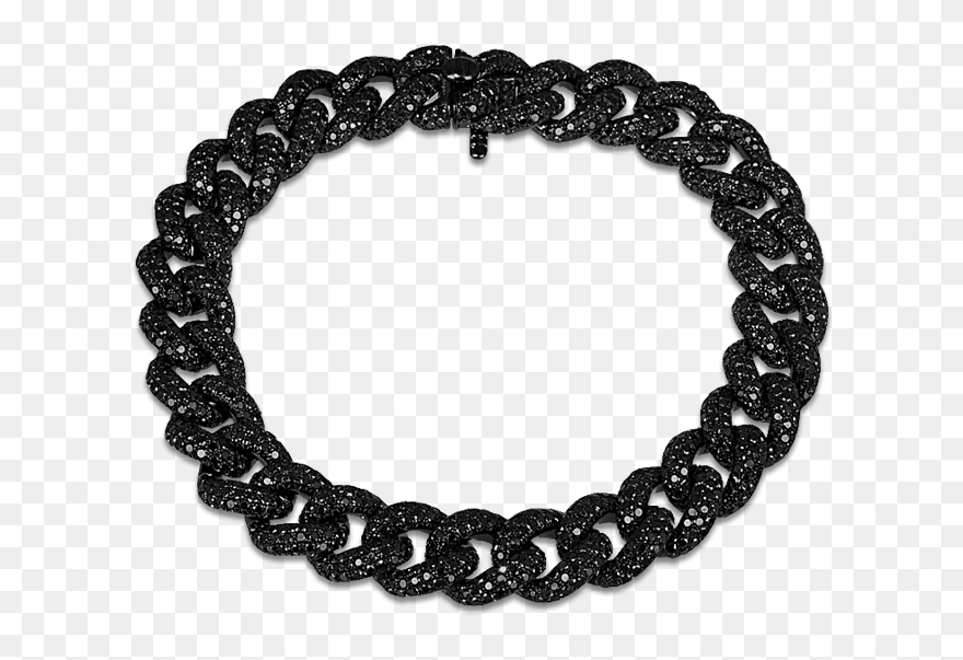 Black Diamond Chain Bracelet - Black Diamonds Silver Chain Clipart