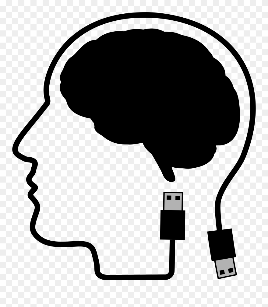 Psychology Clipart Black And White, Psychology Black - Computer Elearning Logo - Png Download