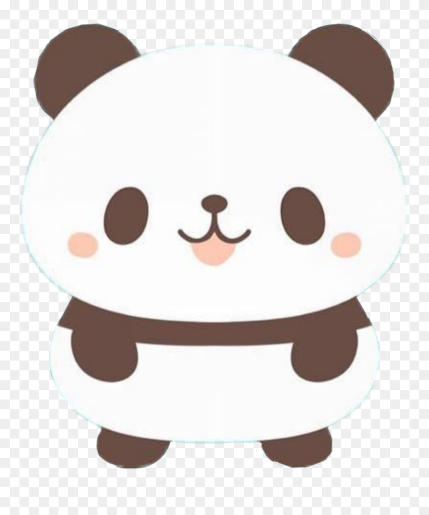 #cute #panda #cartoon #kwaii #draw #drawing #art #black - Cute Cartoon Drawings Of Pandas Clipart