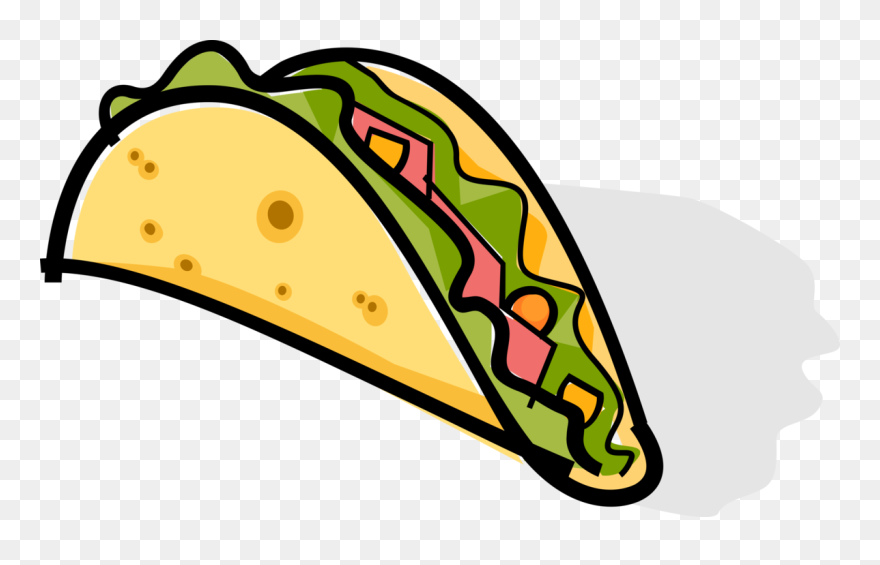 Vector Illustration Of Mexican Cuisine Taco Corn Or - Cinco De Mayo Taco Vector Clipart