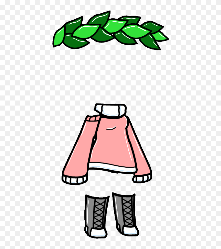 #gacha #clothes #flower #crown #outfit #cute #pink - Illustration Clipart