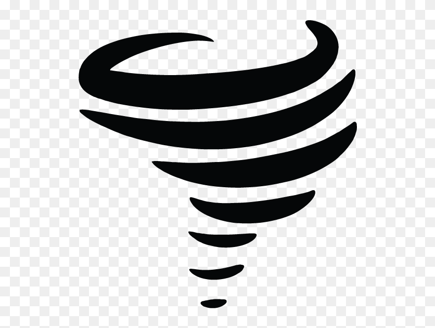 Tornado Black And White Clipart - Png Download