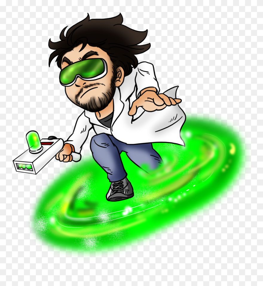 Gant Going Through A Portal - Cartoon Clipart