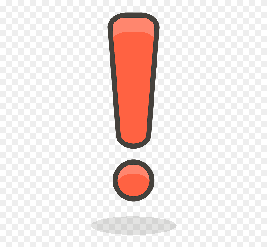 Exclamation Mark Emoji Clipart - Exclamation Mark Icon Free - Png Download