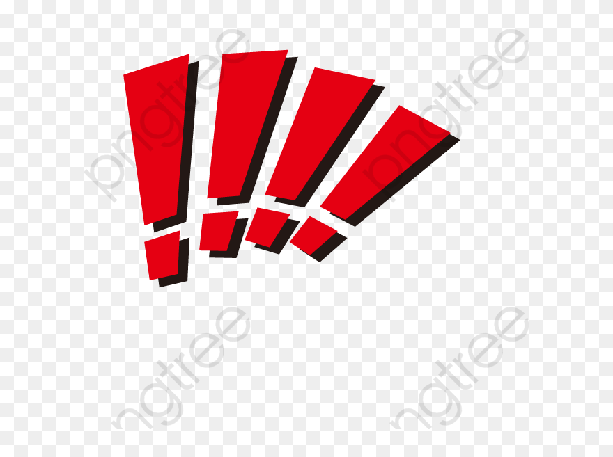 Transparent Exclamation Mark Vector Material Png Format - Red Exclamation Mark Png Clipart