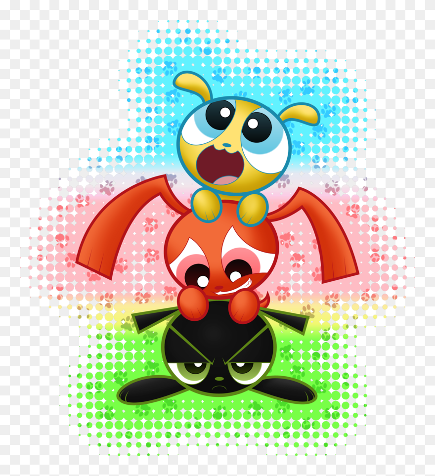 Powerpups Dog Pile - Powerpups Girls Clipart