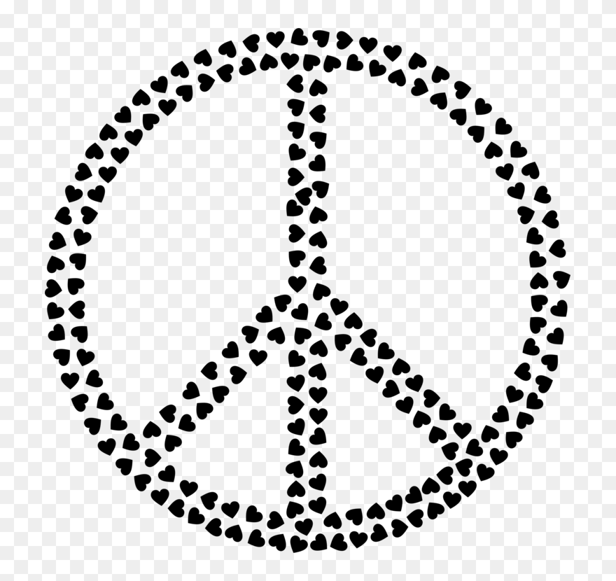 Visual Arts,symmetry,area - Gold Peace Sign Png Clipart