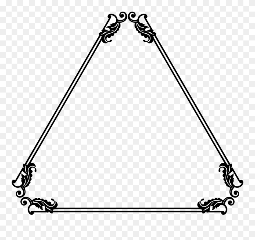 Area,body Jewelry,black - Decorative Triangle Frame Clipart