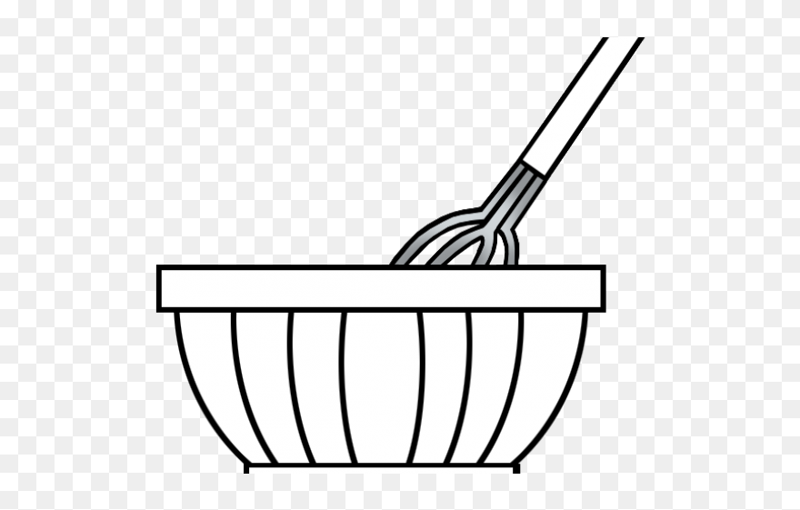 Mixing Bowl Clipart - Baking Clipart Black And White - Png Download