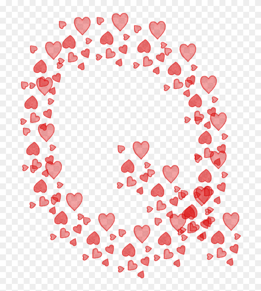 Transparent Wedding Hearts Png - Amor De La Inicial Clipart
