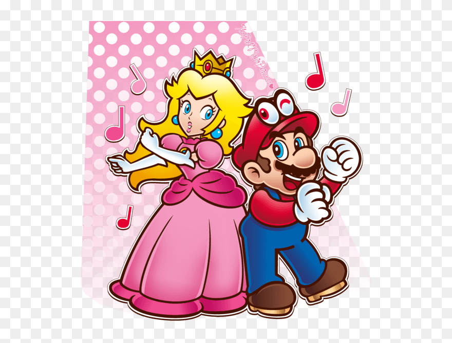 Mario And Princess Peach Dance Clipart