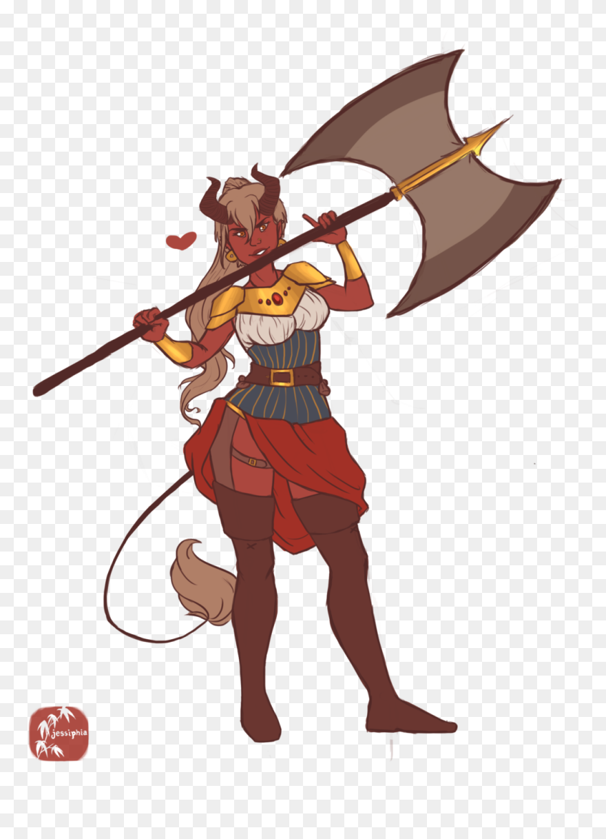 Minotaur Weapon Legendary Creature Drawing Dungeons - D&d 5e Female Minotaur Clipart