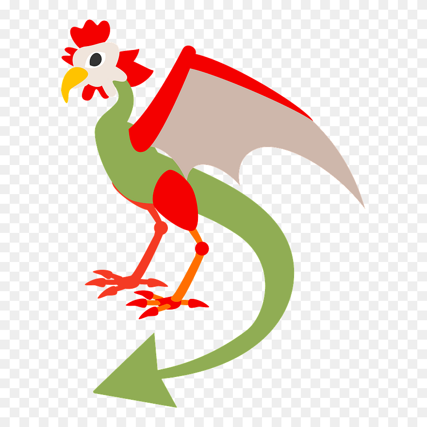 Cockatrice Mythology Clipart - Chicken - Png Download