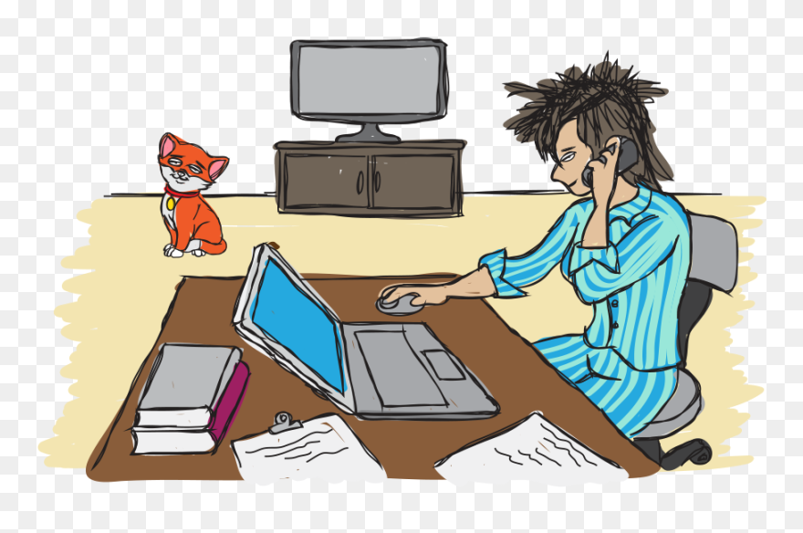 Workfromhome2 - Working From Home Clipart - Png Download