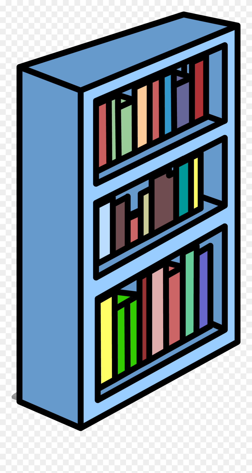 Club Penguin Rewritten Wiki - Clip Art Book Shelf - Png Download