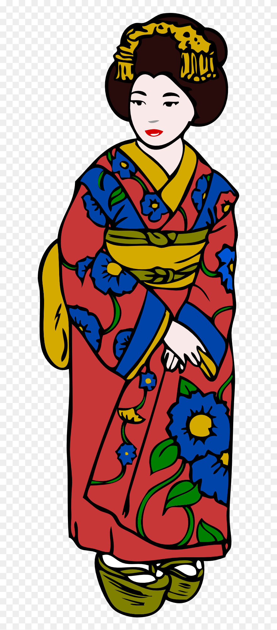 Traditional Japanese Kimono Clipart - Png Download