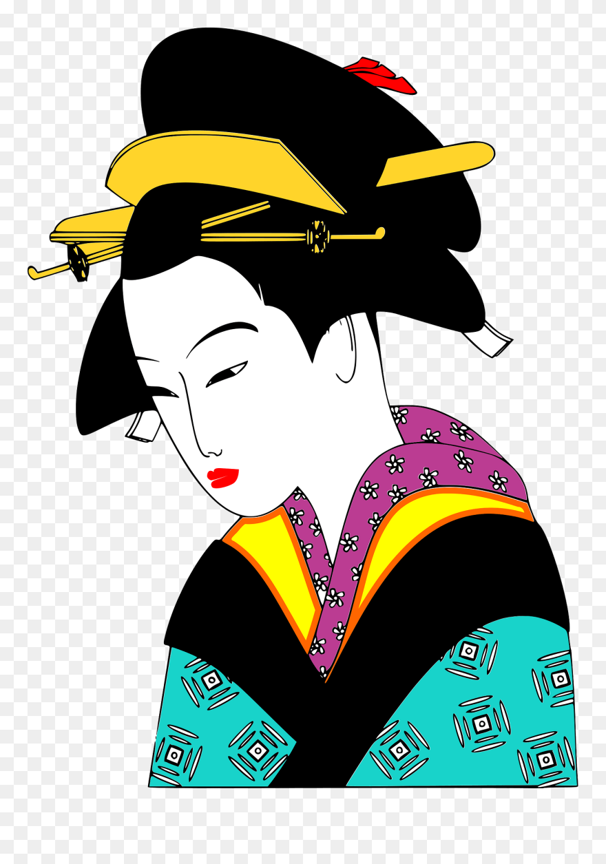 Japanese Woman Clipart - Png Download