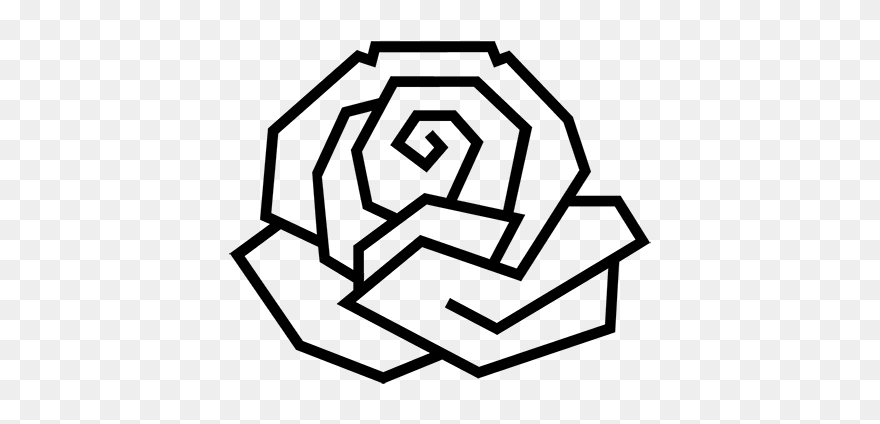 J D Rose Construction Logo - Line Art Clipart