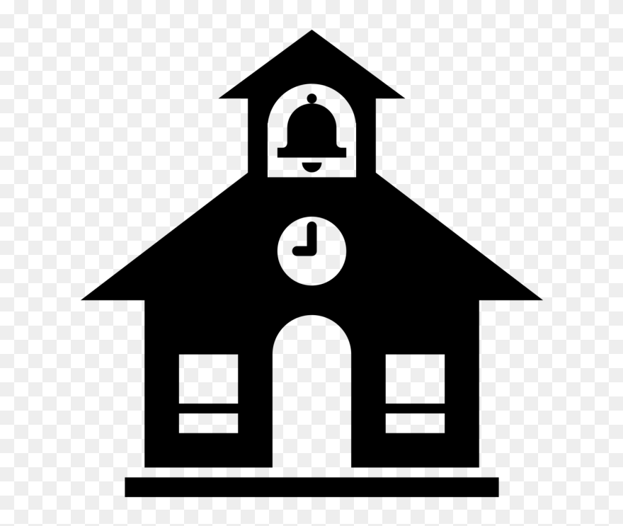 School House Outline Clipart Vector Freeuse Download - School Icon Transparent Background - Png Download