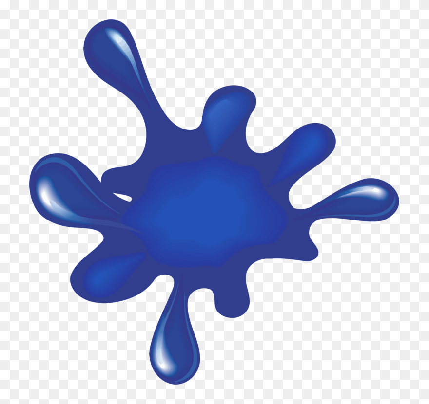 Blue,electric Blue,hand - Blue Paint Splatter Clip Art - Png Download