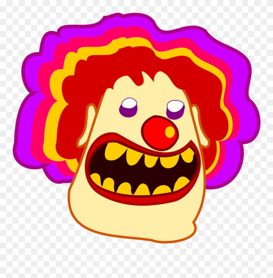 Clown Val Clipart, Vector Clip Art Online, Royalty - Creepy Red Cartoon Clowns - Png Download
