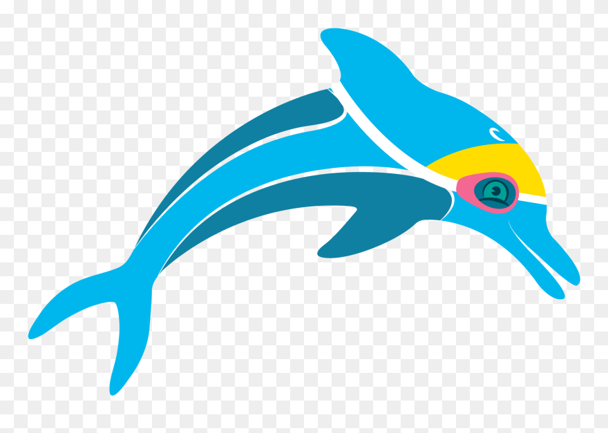 Transparent Dolphin Swimming Clipart - Coral Reef Fish - Png Download