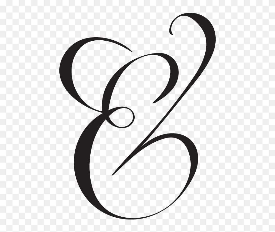 Ampersand Typography Lettering Font - Transparent Symbol Letter E Clipart