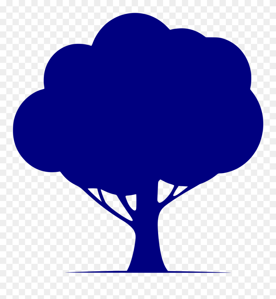 Blue Tree Silhouette Clipart