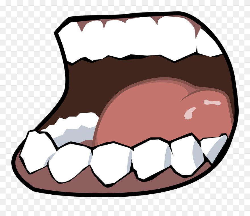 Typical Slang In The 80s - Big Cartoon Mouth Png Clipart