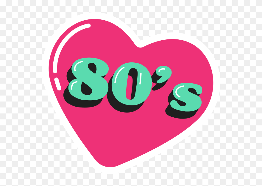 I Heart The 80s Clipart Clip Art Royalty Free 80s Baby - Graphic Design - Png Download