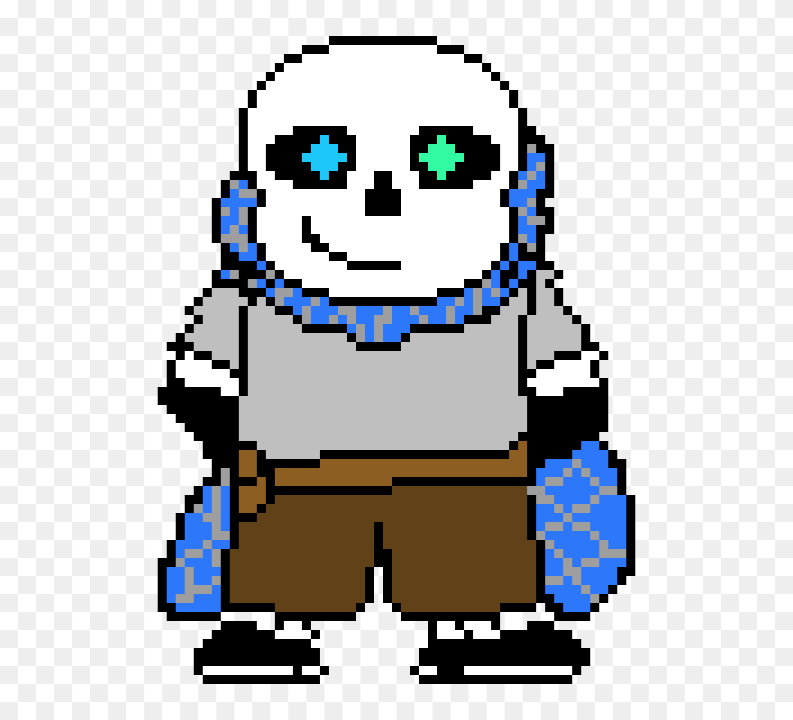 Sans Head Pixel Art Clipart